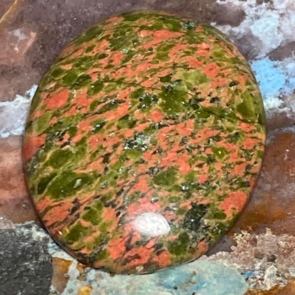 Unakite cabochon